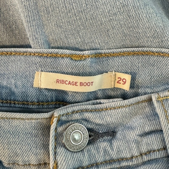 Womens Levi’s 29 x 33 Ribcage Bootcut Cotton/Polyester/Elastane Button Fly Jeans - Picture 7 of 10